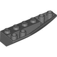 Lego kostka (kostička) 6x2 klín pravý zkosený invertovaný, tmavě modro šedá (4662198, 4210785)
